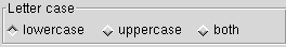 Letter case inclusion option.