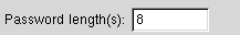 Password length option.